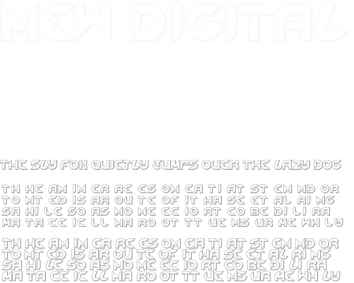 New Digital Font Specimen