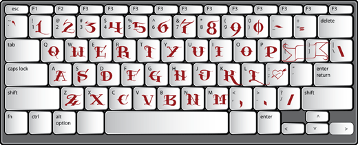 SkinArt font lowercase letters