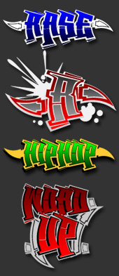 Backspin hiphop lettering samples