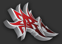 3D graffiti letter sample from Burner font