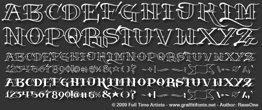 SkinArt tattoo lettering alphabet