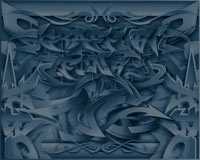 Custom Desktop Background - sample design using WildStyle Graffiti Fonts