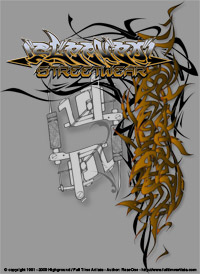 Sleeved Streetwear - sample clothing design using Graffiti Fonts